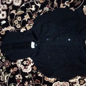 Black denim hoodie